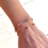 Multi Block Letter Name Bracelet