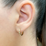 Baguette Huggies Hoop Earrings