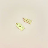 Diamond Initial Tag Charm