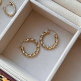Large Twist Hoop Earrings