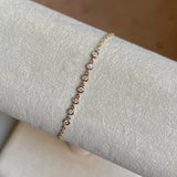 Diamond Bezel Station Bracelet
