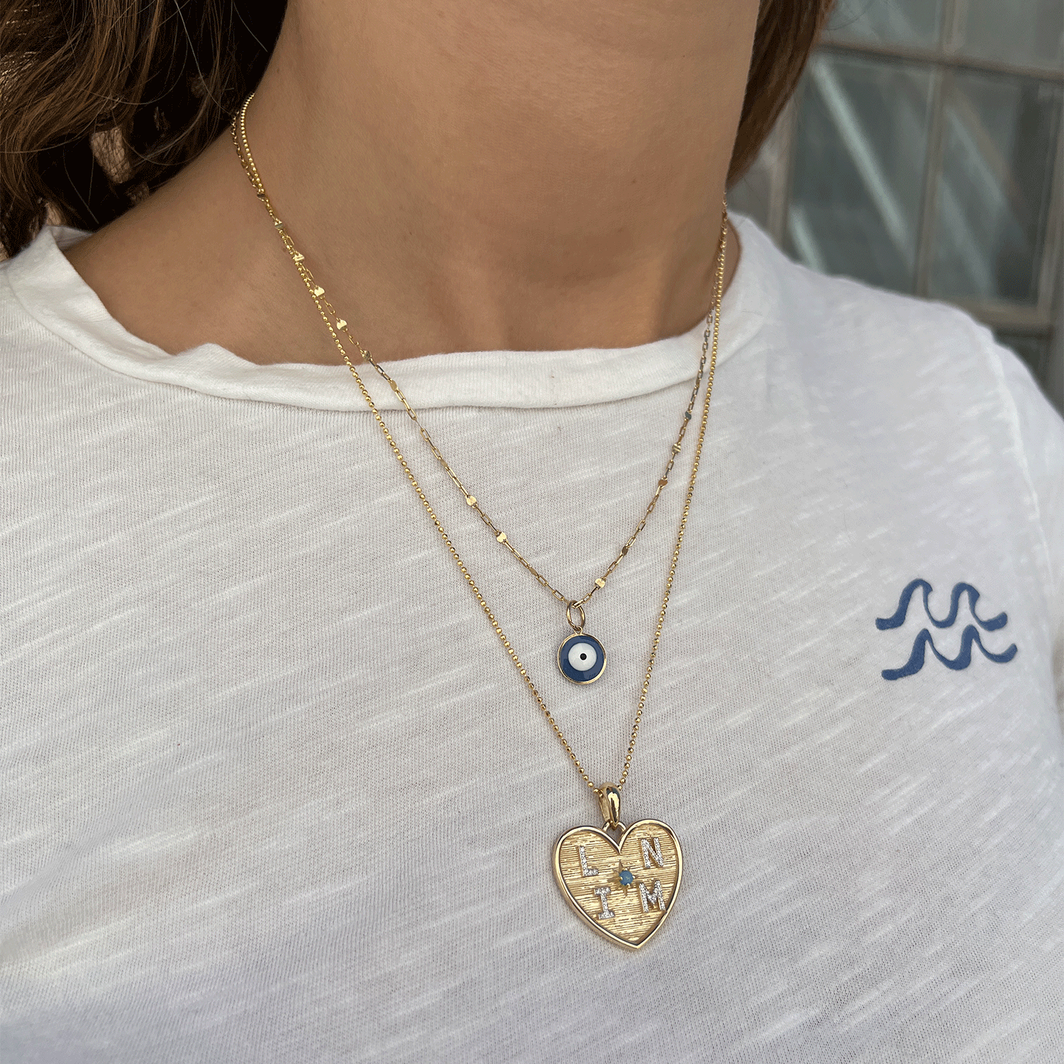 Round Enamel Evil Eye Charm