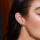 Petite Paper Clip Huggie Hoop Earrings