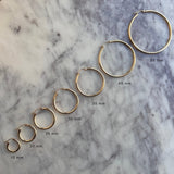 2mm Gold Tube Hoop Earrings