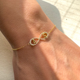 Diamond Infinity Letter Bracelet