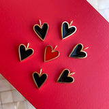 Enamel Elongated Heart Charm