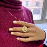 Diamond Zodiac Coin Medallion Charm