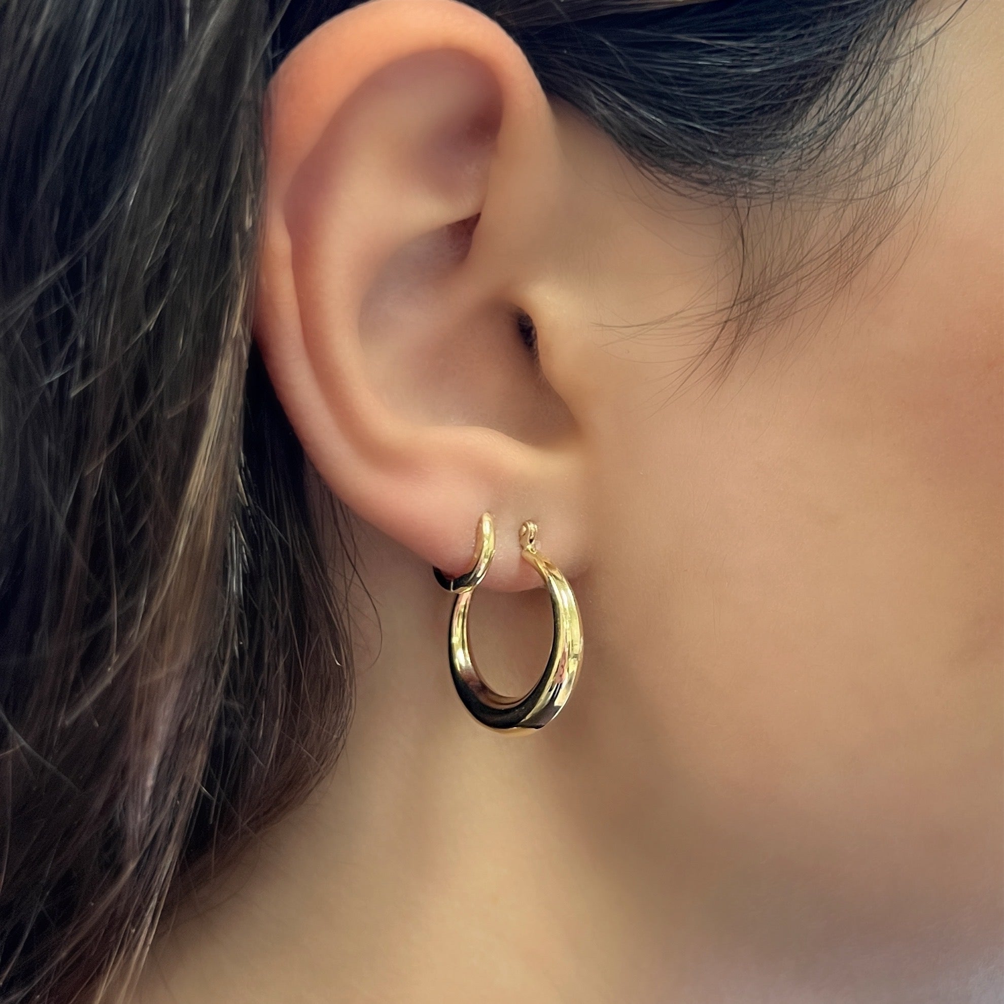 Tapered Hoop Earrings