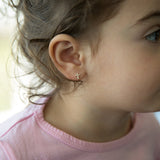 Kids Diamond Pave Cross Earrings