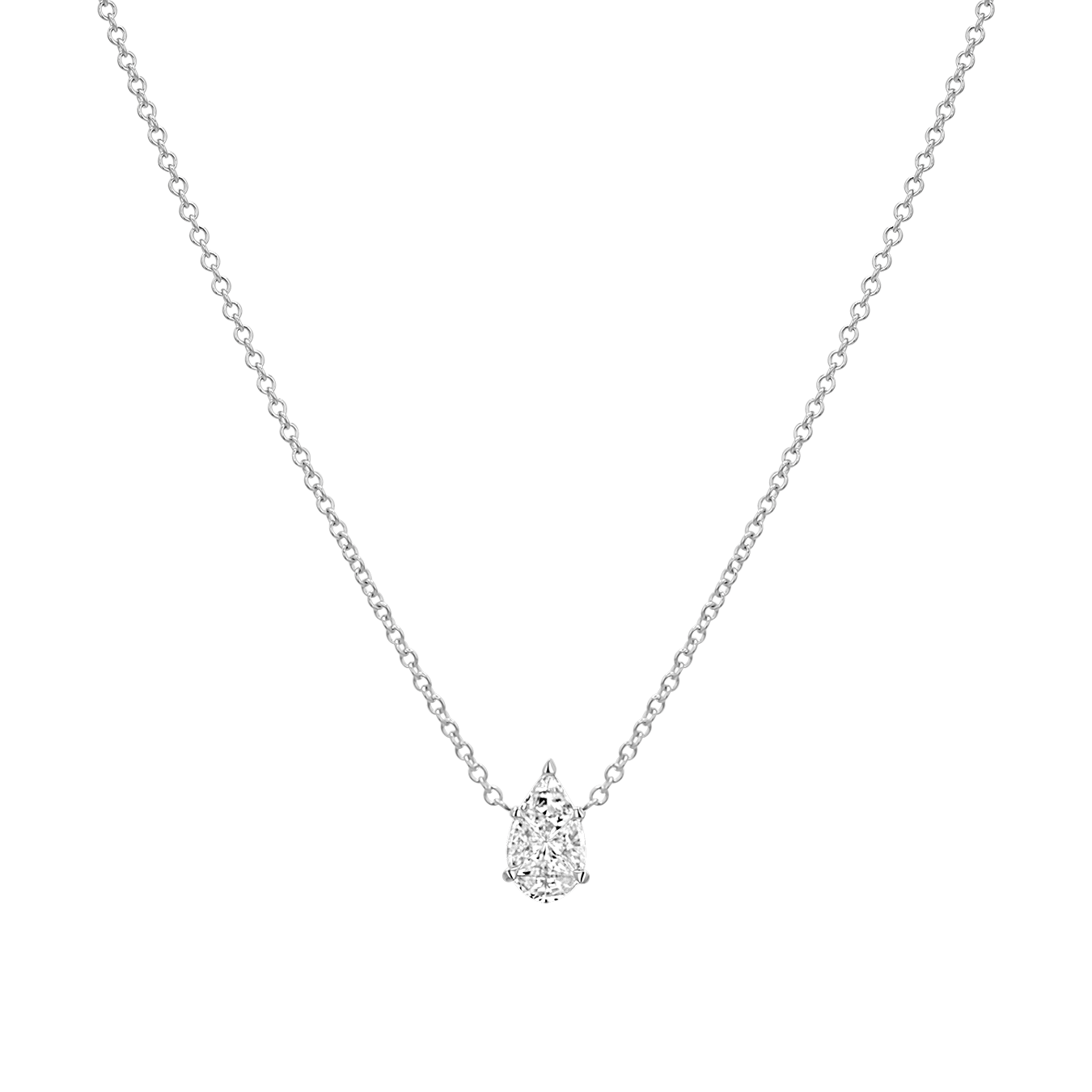 Pear Shape Illusion Set Diamond Necklace