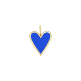 Enamel Elongated Heart Charm