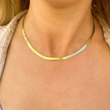 14K Gold Grand Herringbone Necklace 5mm