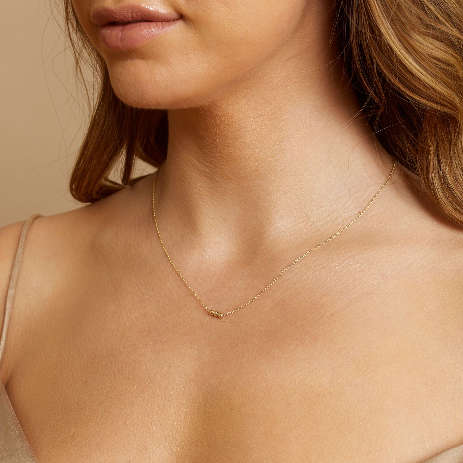 Dainty Trio Ball Necklace