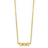 Dainty Trio Ball Necklace