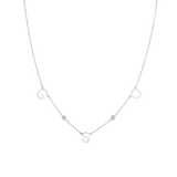 Triple Letter Diamond Bezel Necklace