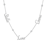 Diamond Bezel Custom Name Necklace