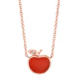 Enamel Apple Necklace
