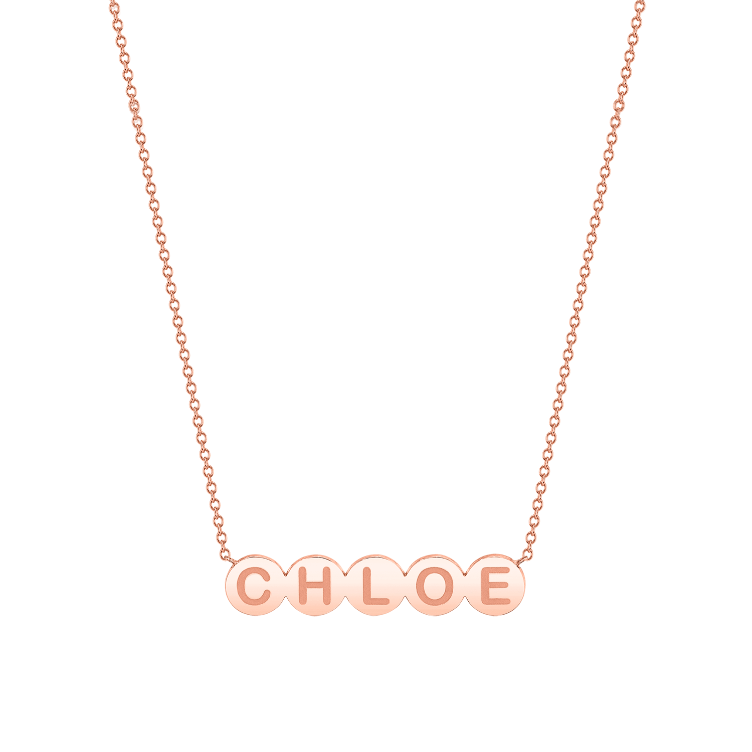 Kids Bubble Round Engravable Necklace