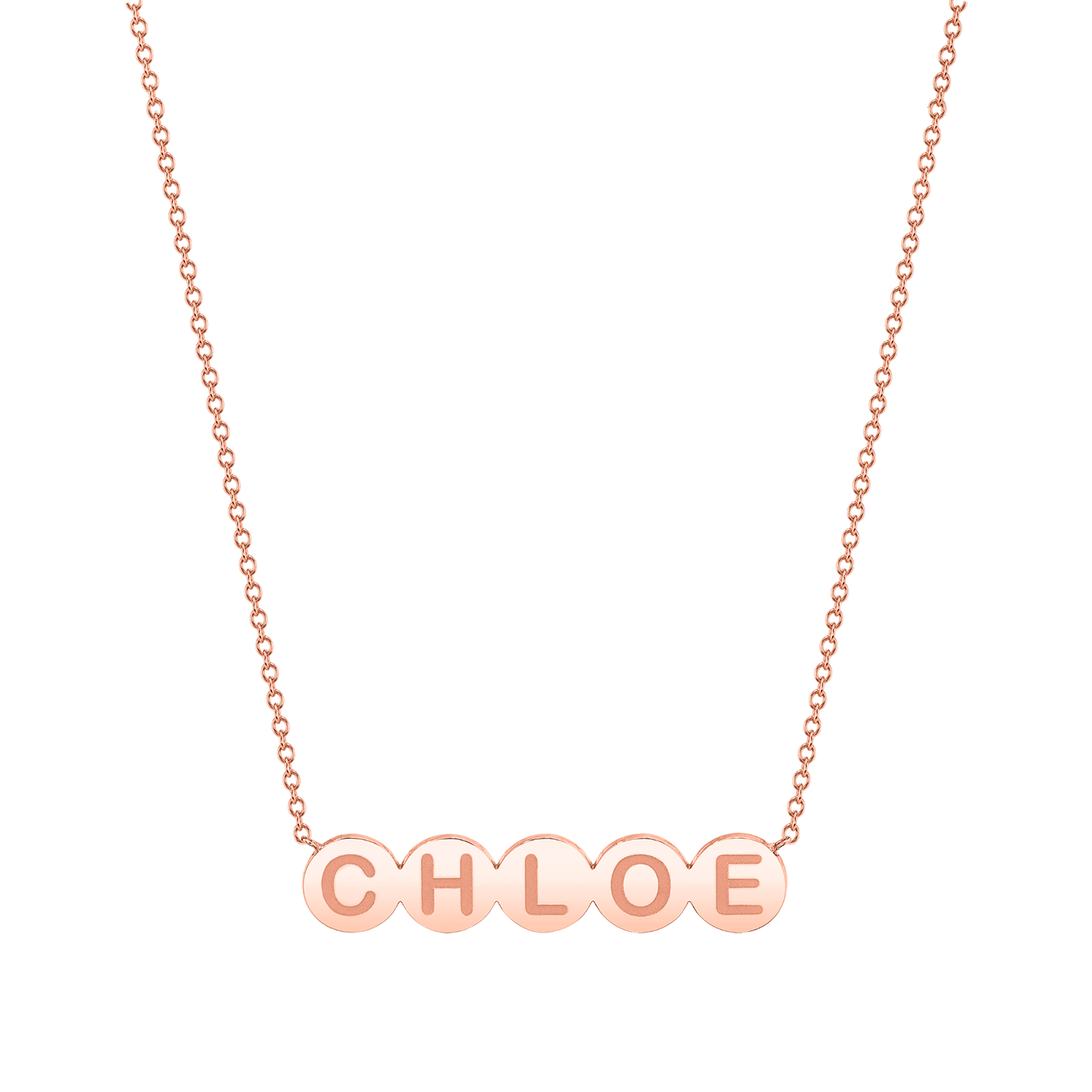 Bubble Round Engravable Necklace