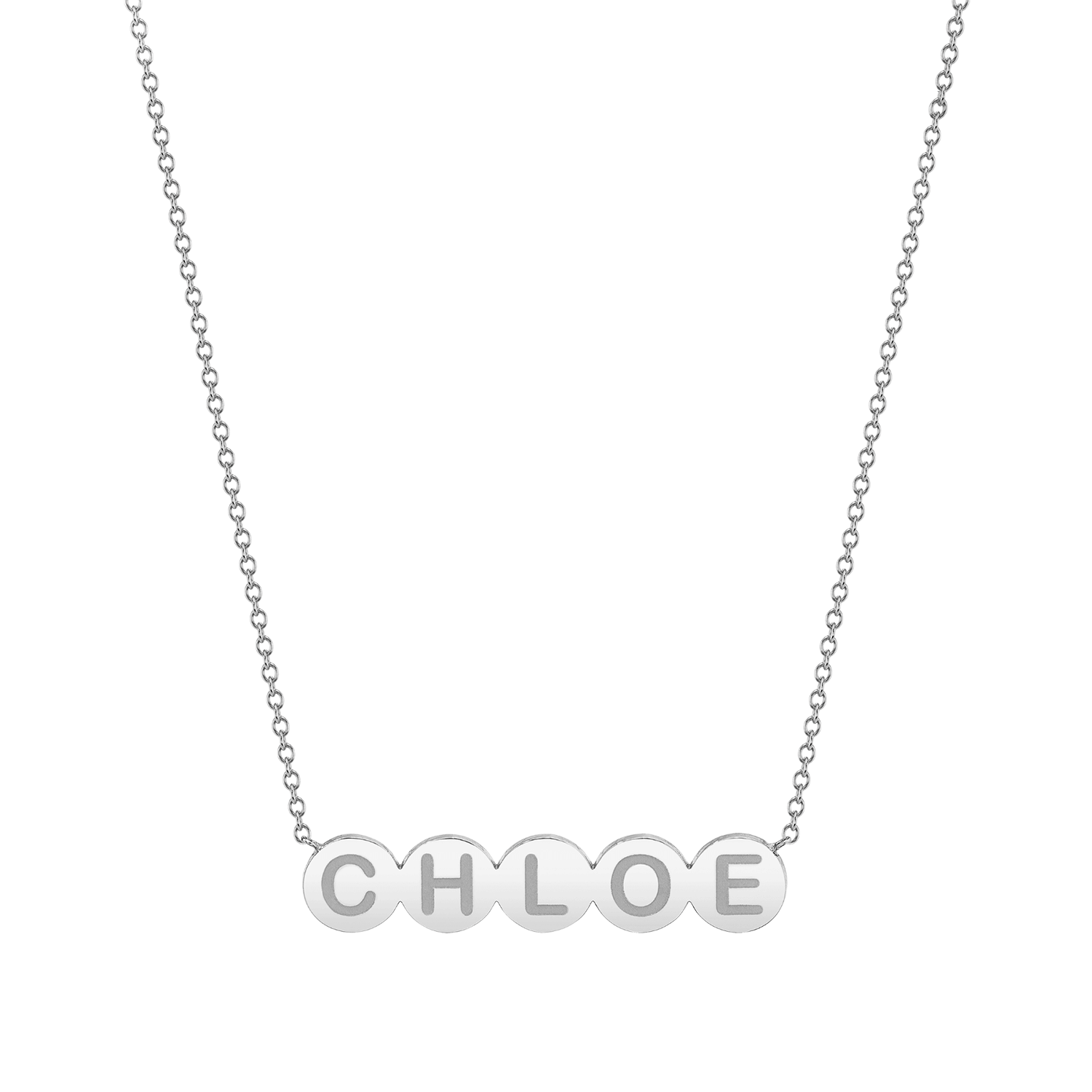 Bubble Round Engravable Necklace