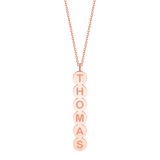 Bubble Round Vertical ID Necklace