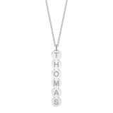 Bubble Round Vertical ID Necklace