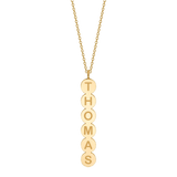 Bubble Round Vertical ID Necklace