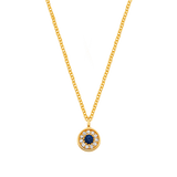 Kids Dainty Round Evil Eye Necklace