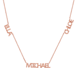 Multi Block Letter Name Necklace