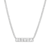 Kids Cuban Link Custom Nameplate Necklace