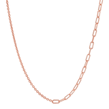 Diamond Cut Rolo & Paper Clip Chain Necklace