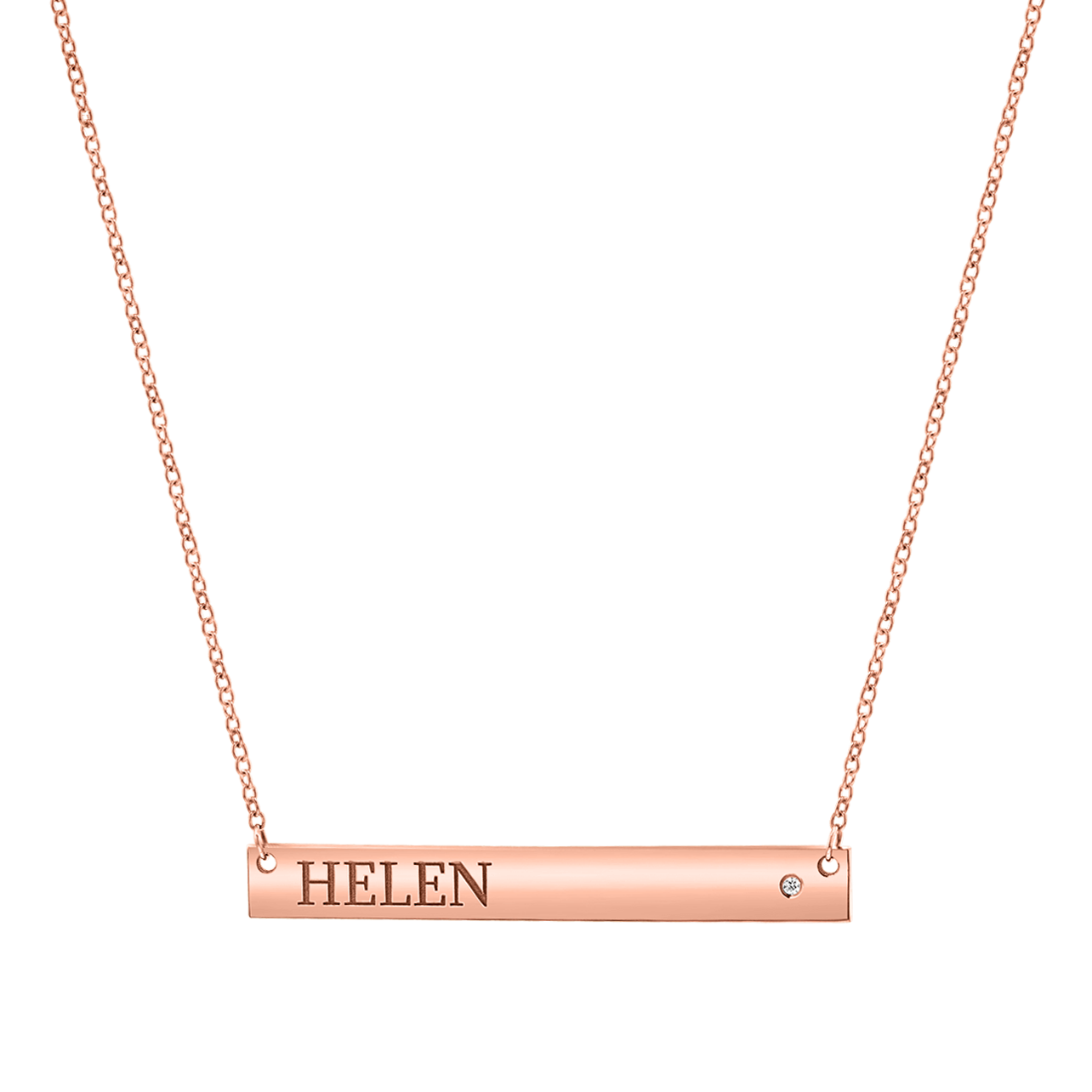 Diamond Nameplate Necklace