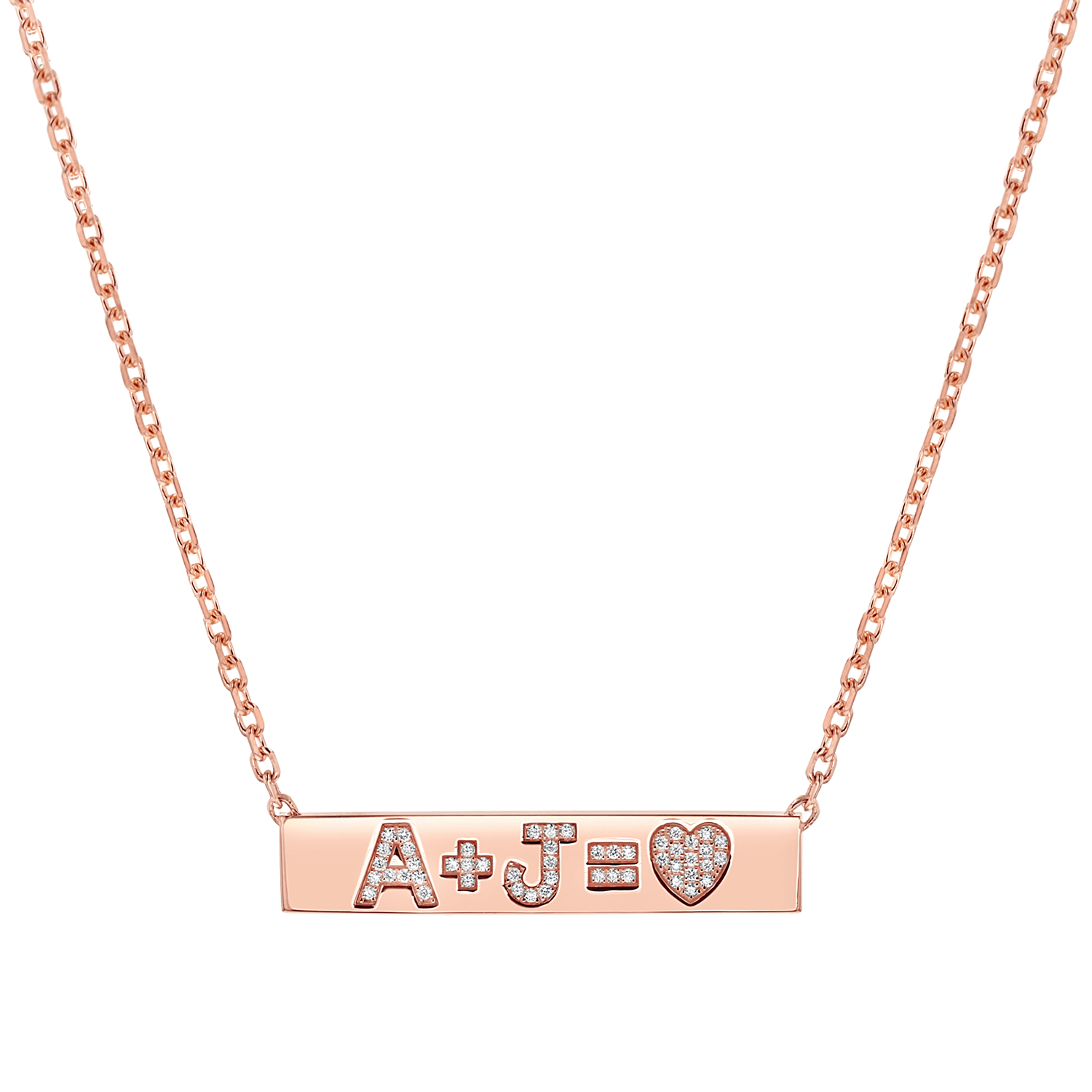 Custom Diamond Bar Necklace