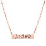 Custom Diamond Bar Necklace