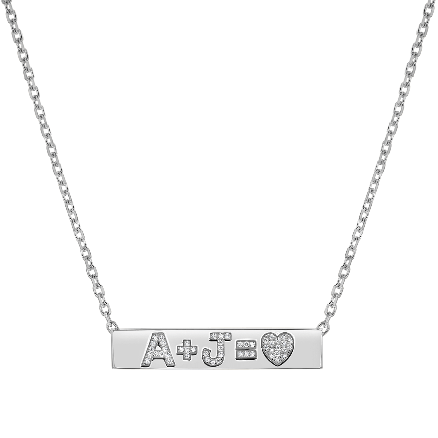 Custom Diamond Bar Necklace