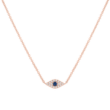 Pave Diamond Evil Eye Necklace