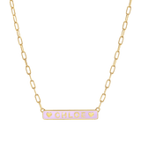 Custom Enamel ID Necklace