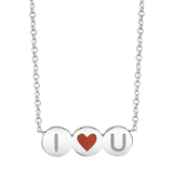 Enamel Heart Initial Necklace