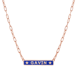 Custom Enamel ID Necklace