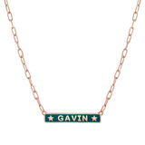 Custom Enamel ID Necklace