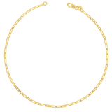 Diamond Cut Paperclip Anklet