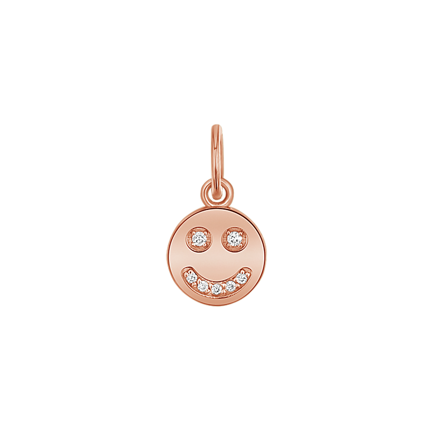Diamond Happy Face Charm