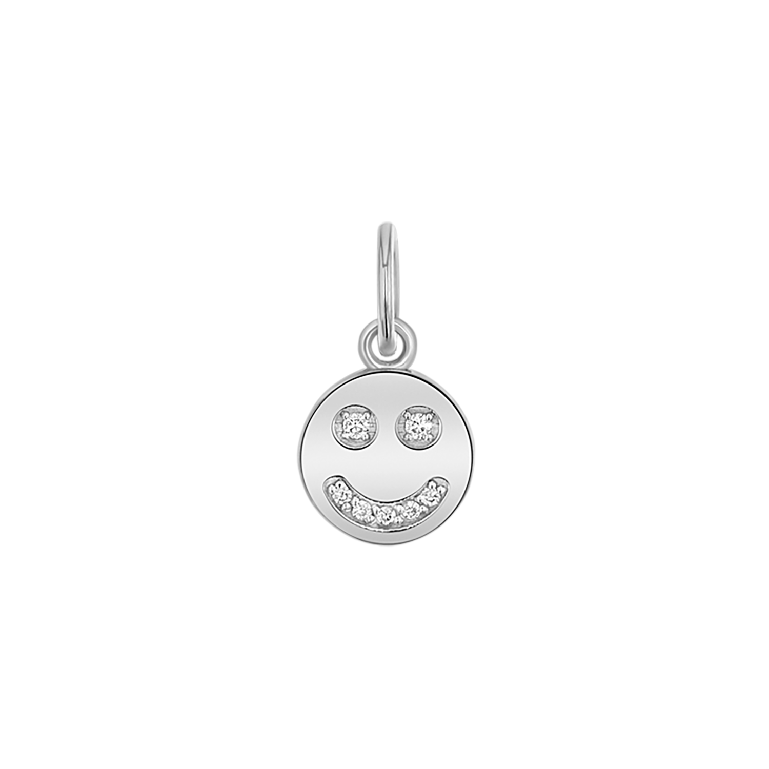 Diamond Happy Face Charm