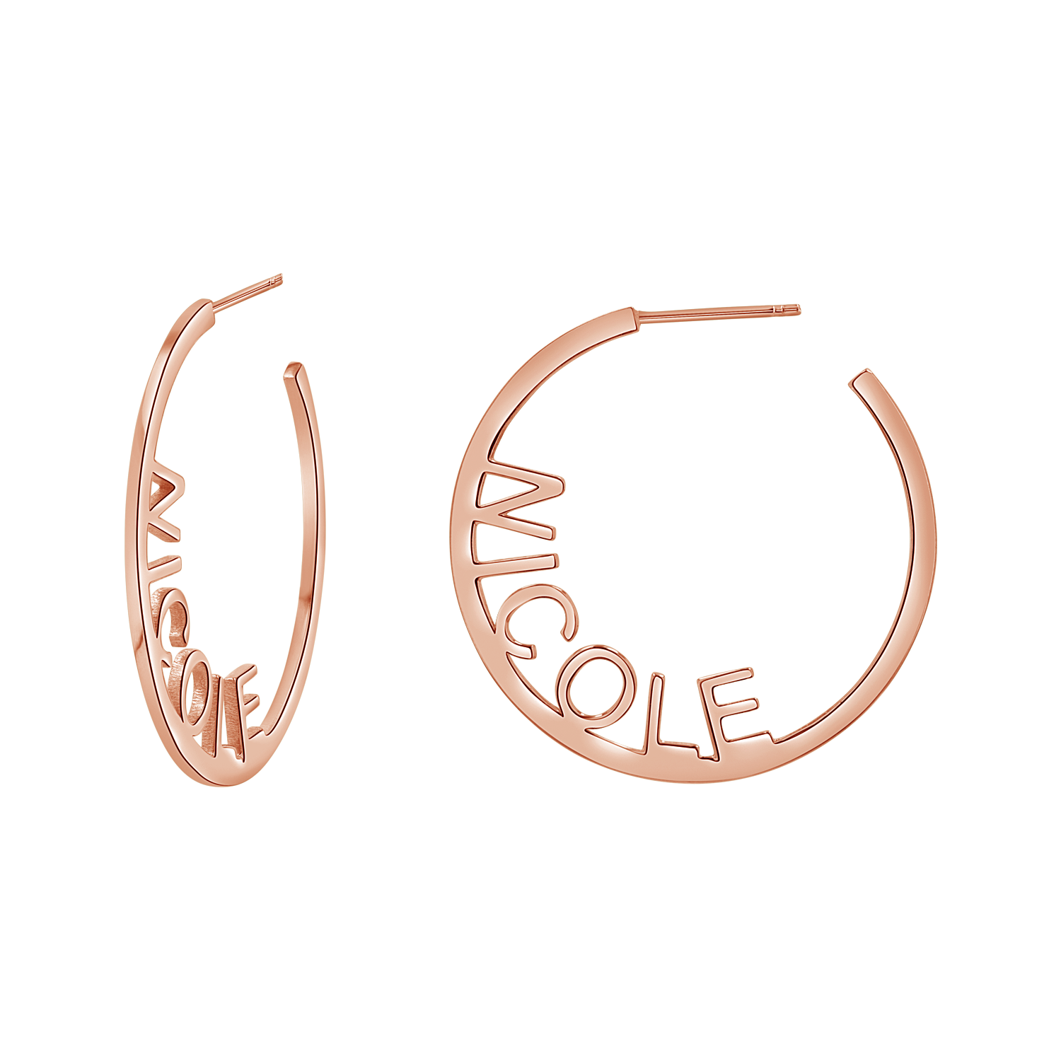 Small Block Name Hoops