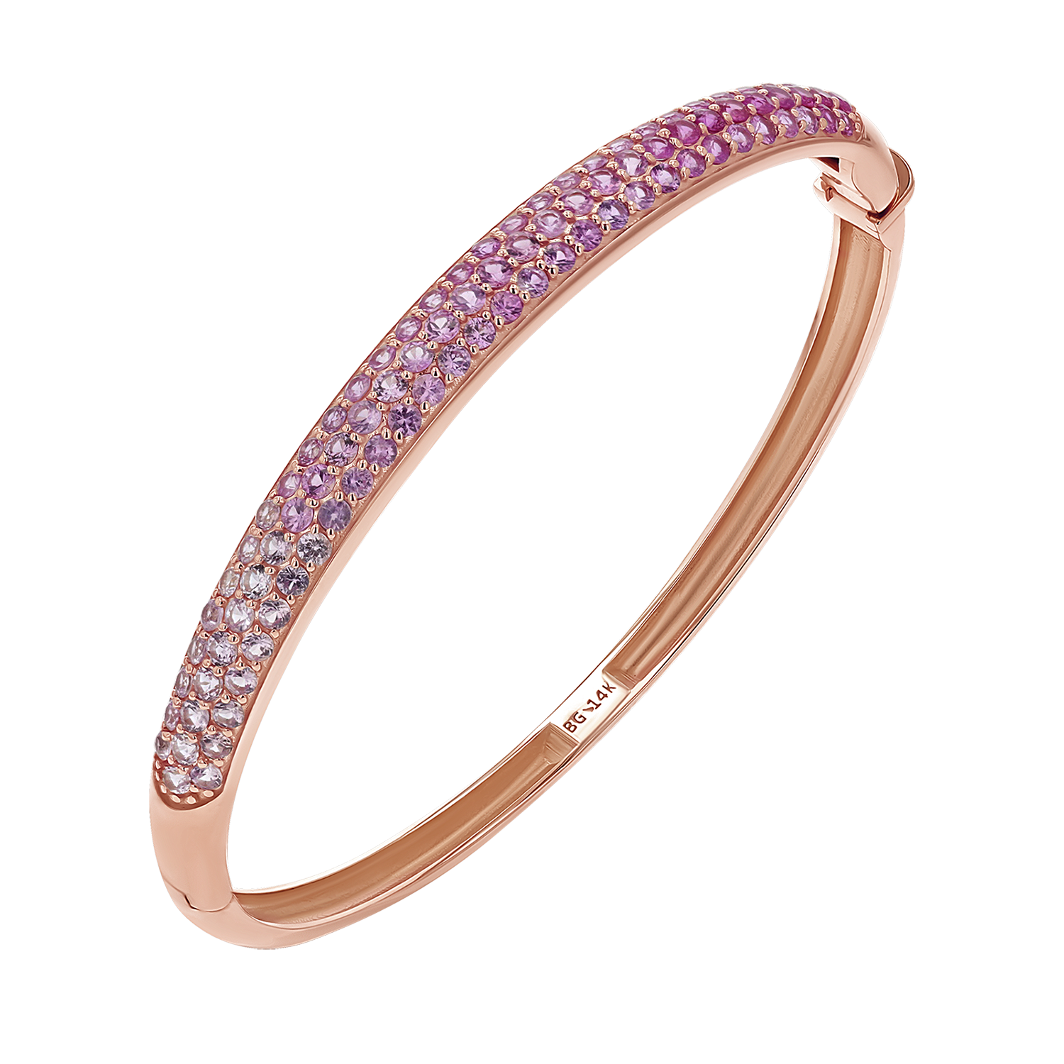 Ombré Pink Sapphire Cuff Bracelet