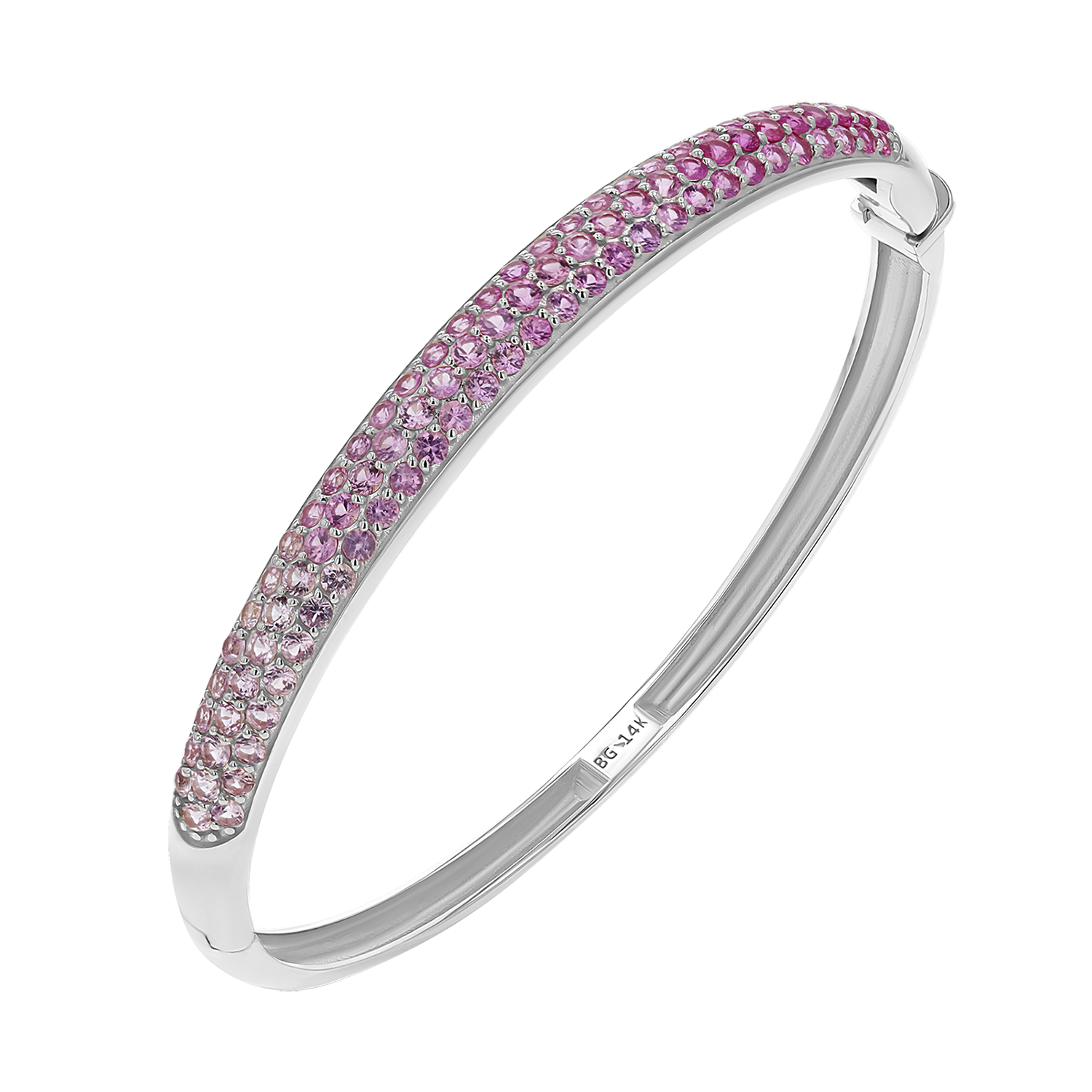 Ombré Pink Sapphire Cuff Bracelet