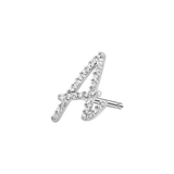 Diamond Pave Script Letter Stud