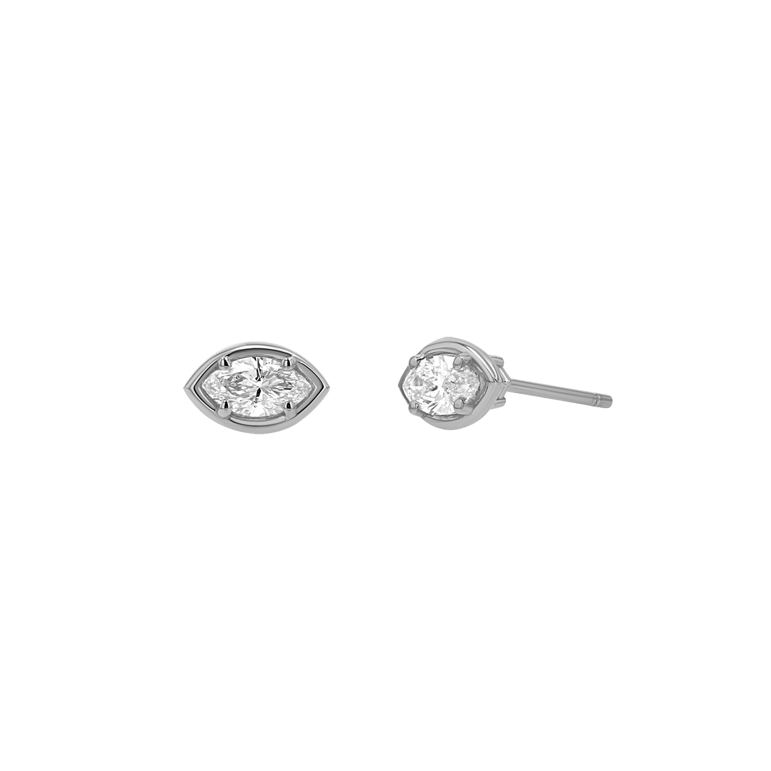 Marquise Diamond Stud Earrings