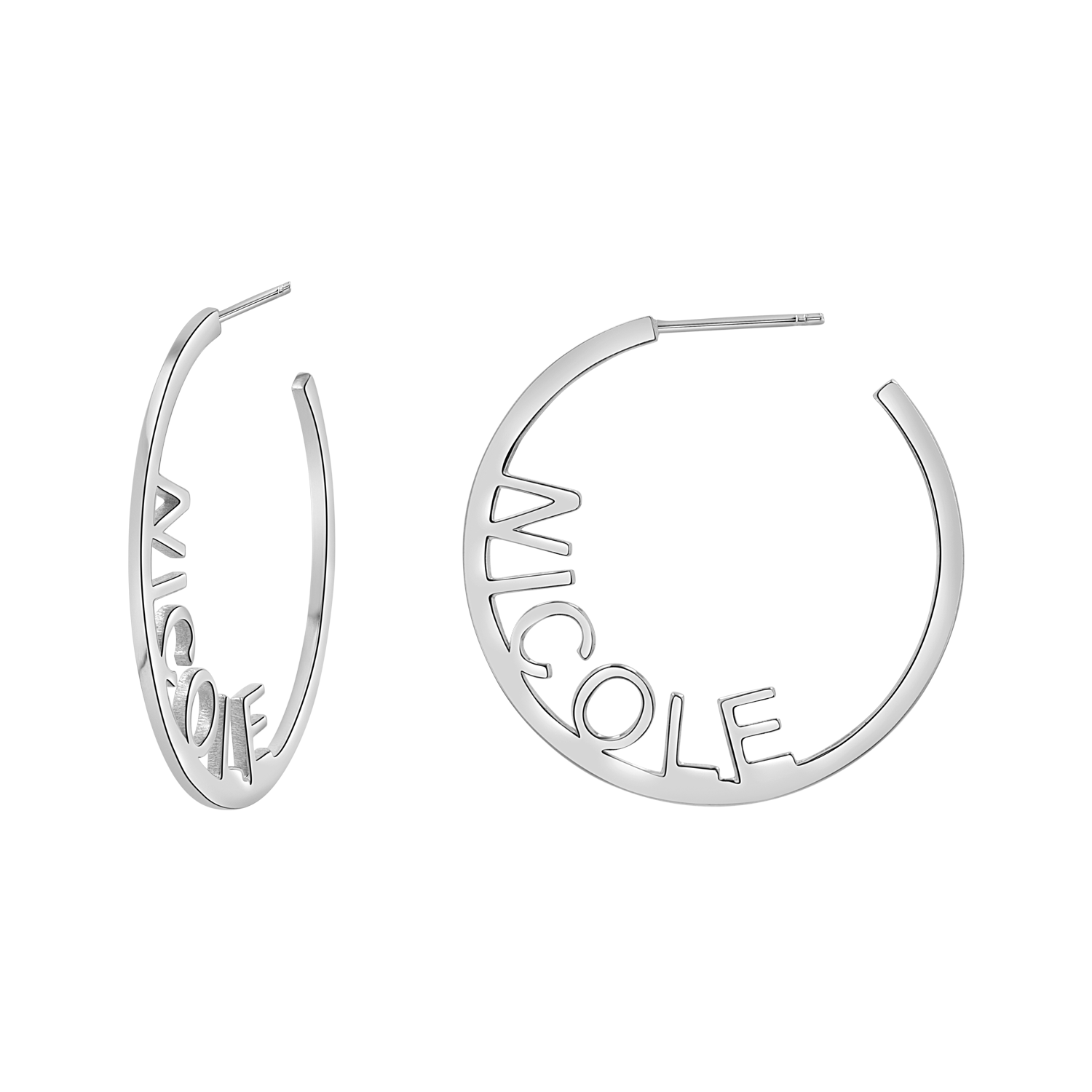 Small Block Name Hoops
