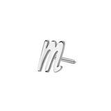Script Letter Stud Earrings